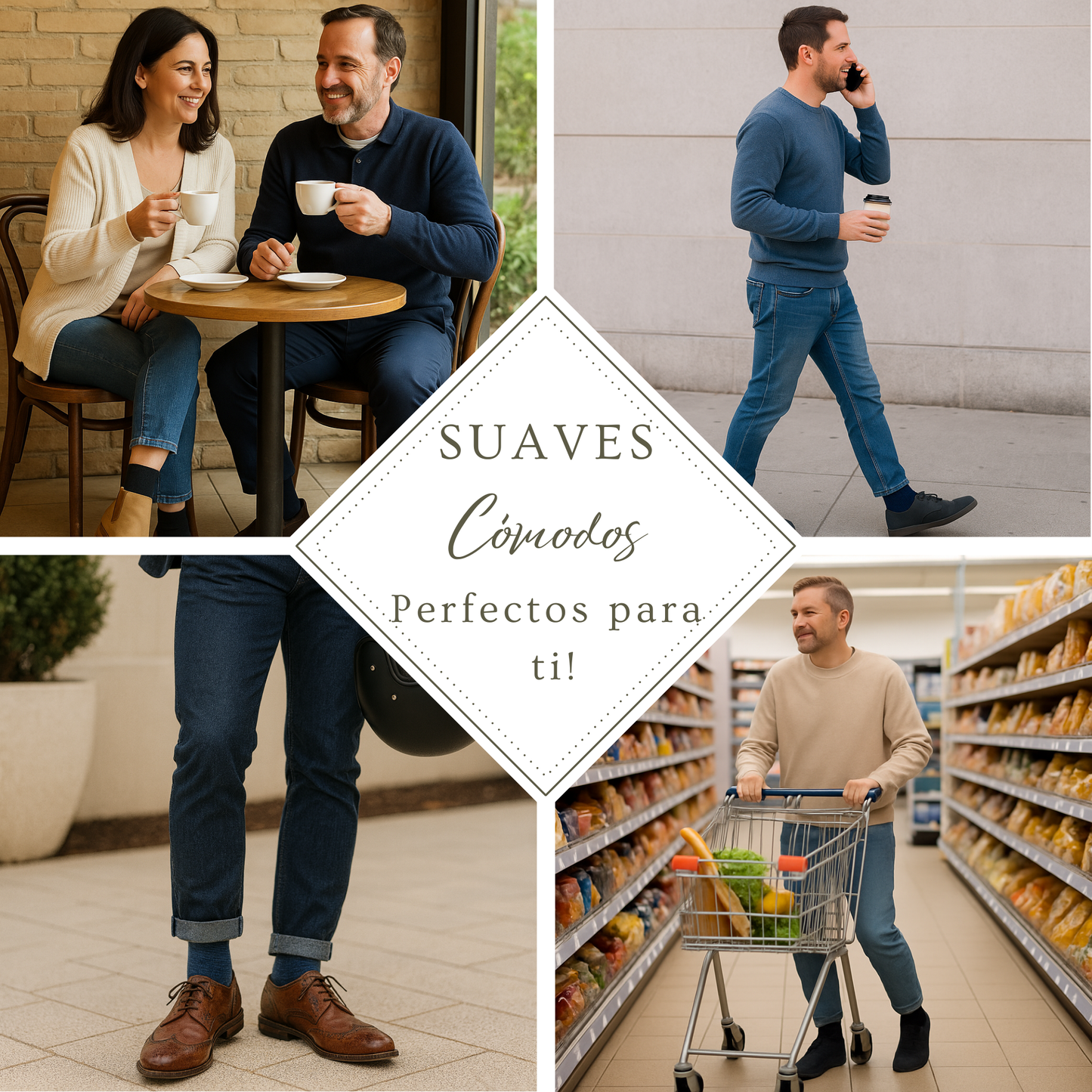 Diabético Media Pantorrilla Surtido