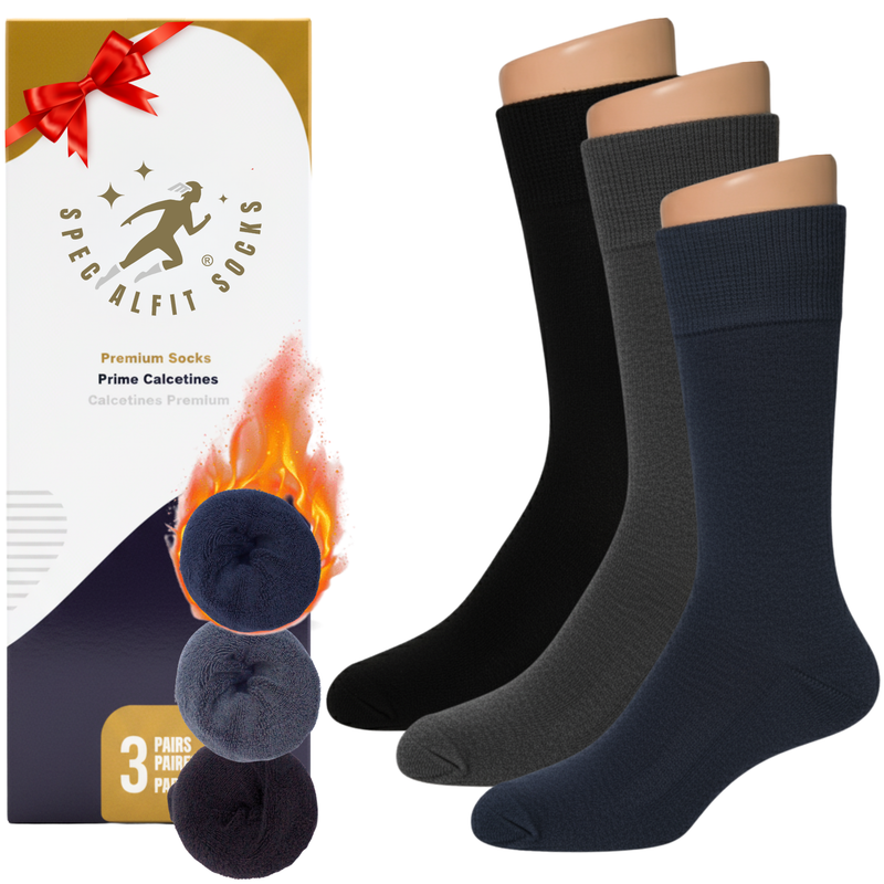 Calcetines térmicos en tonos oscuros de algodón premium