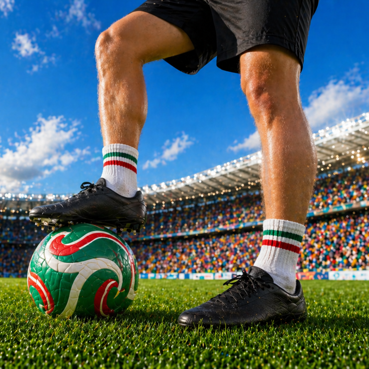 Calcetines Deportivos Blanco| Extra cómodos| Planta acolchada |EDICIÓN ESPECIAL MUNDIAL| 6 pares| SpecialFit Socks