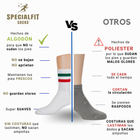Calcetines deportivos blancos edición Mundial vista lateral