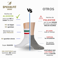 Calcetines deportivos blancos edición Mundial vista lateral