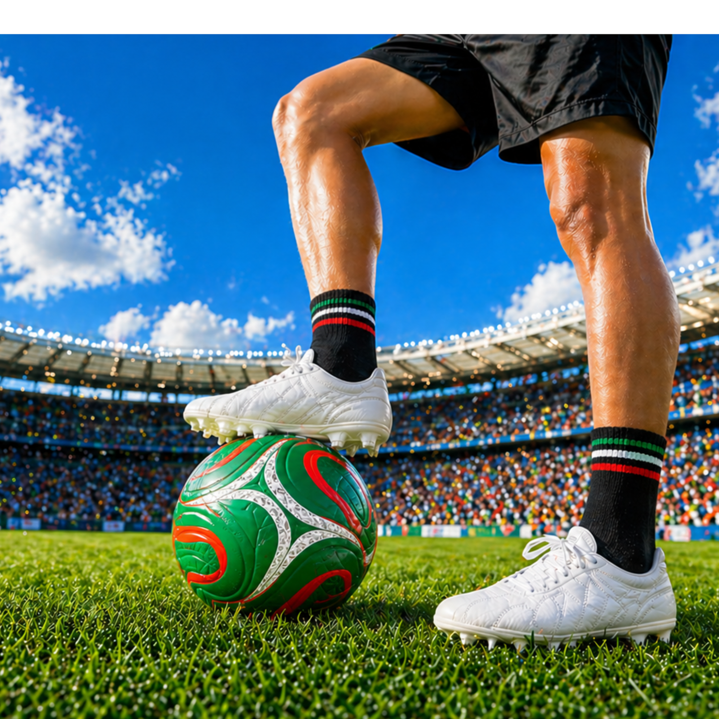 Calcetines Deportivos Negros| Extra cómodos| Planta acolchada |EDICIÓN ESPECIAL MUNDIAL| 6 pares| SpecialFit Socks