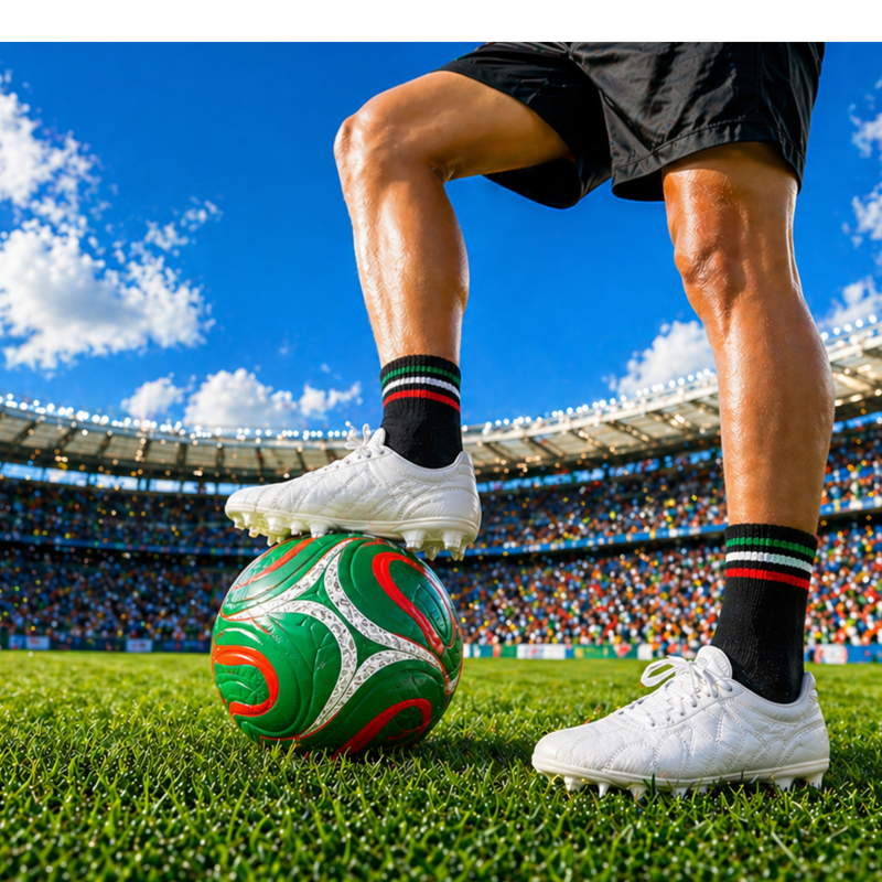Calcetines deportivos negros edición Mundial vista lateral