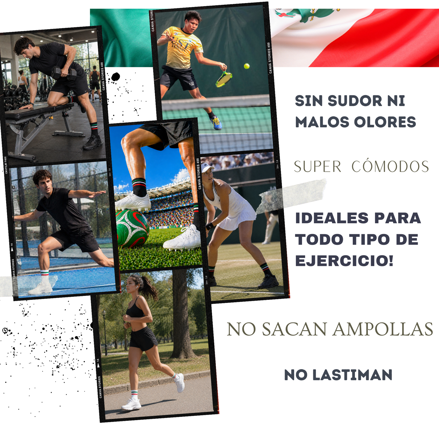 Calcetines Deportivos Negros| Extra cómodos| Planta acolchada |EDICIÓN ESPECIAL MUNDIAL| 6 pares| SpecialFit Socks