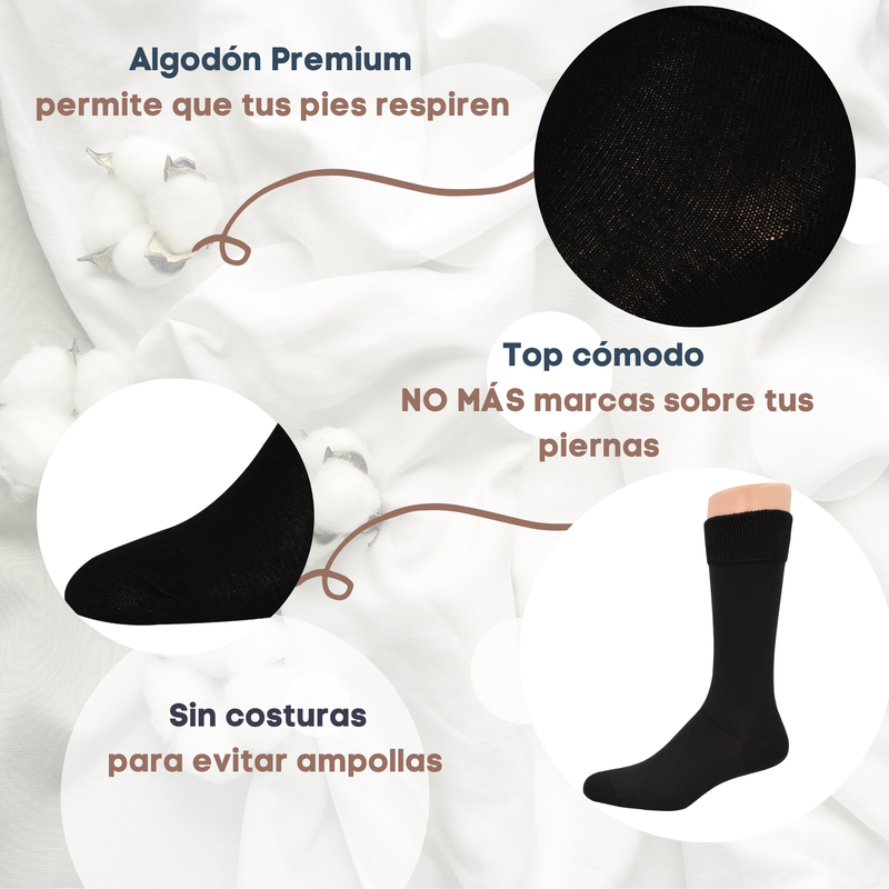 Detalle del algodón peinado en calcetín de vestir XL