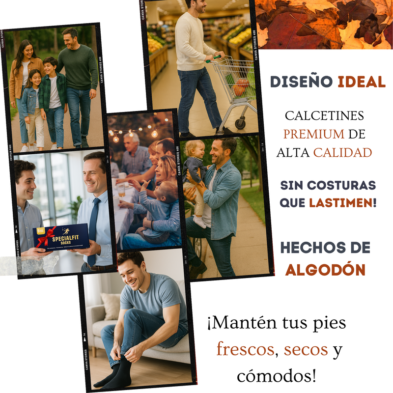 Calcetines de vestir negro XL sin elástico restrictivo