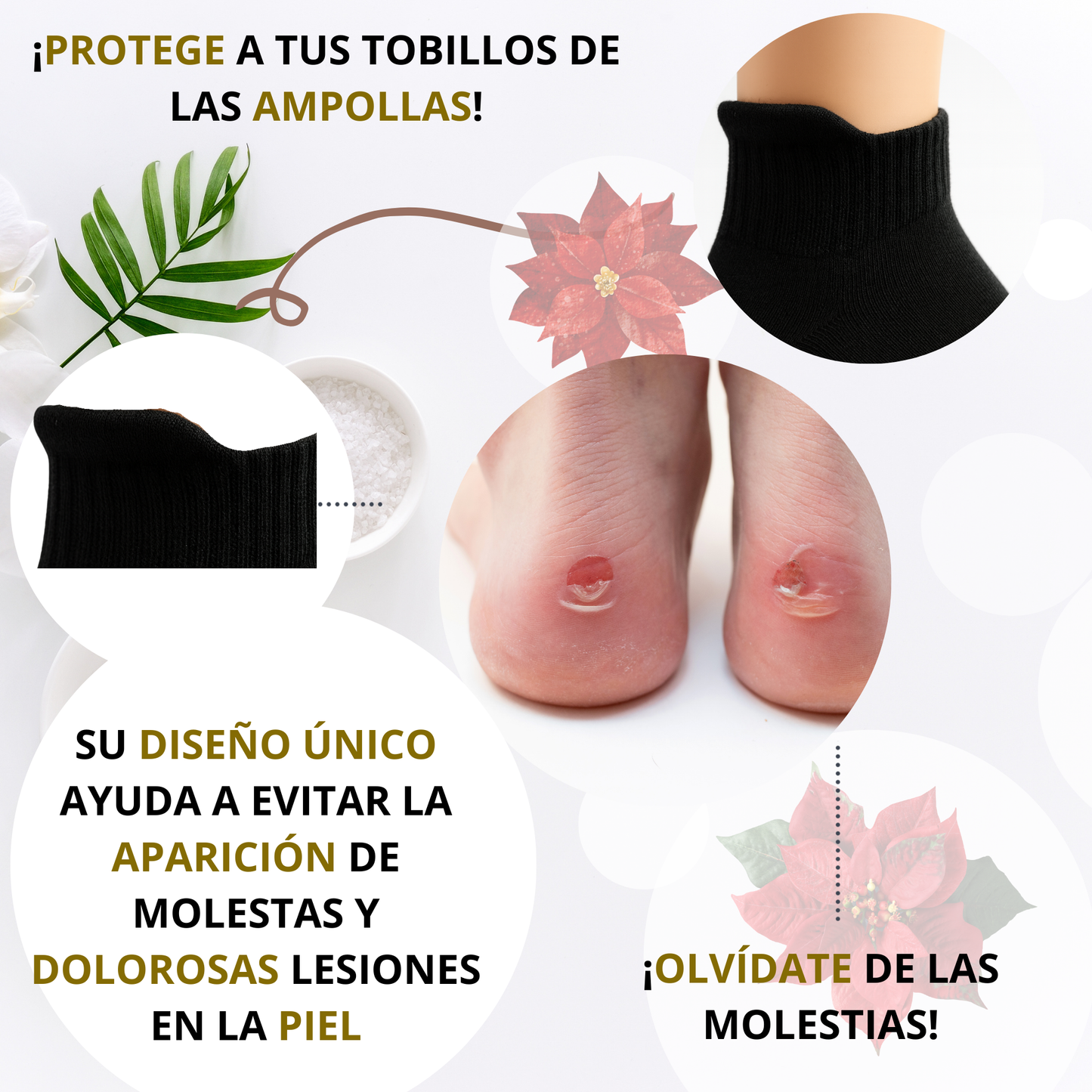 Calcetines deportivos cortos para mujer negros