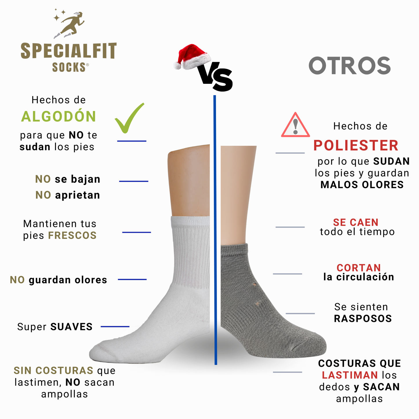 Calcetas deportivas Blancas Mujer