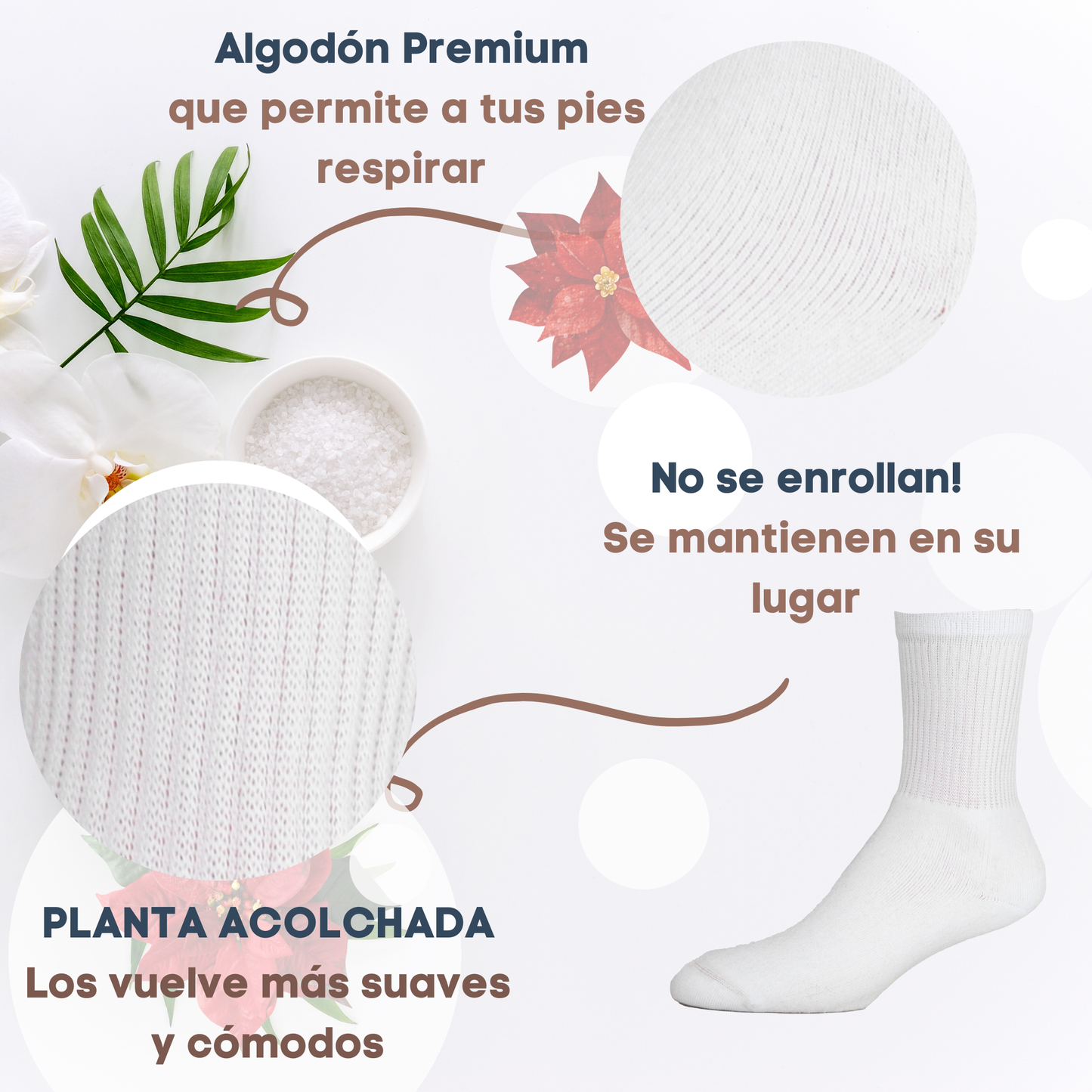 Calcetas deportivas Blancas Mujer