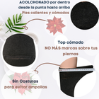 Detalle del acolchado en calcetín térmico oscuro