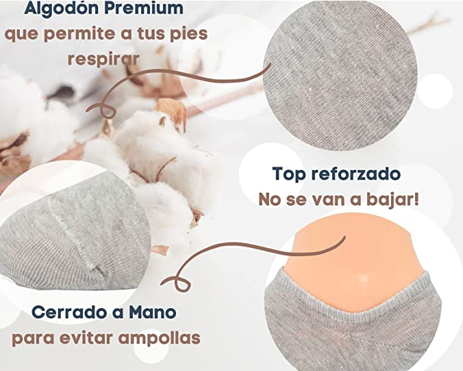 Calcetines Cortos/Tines invisibles antideslizantes