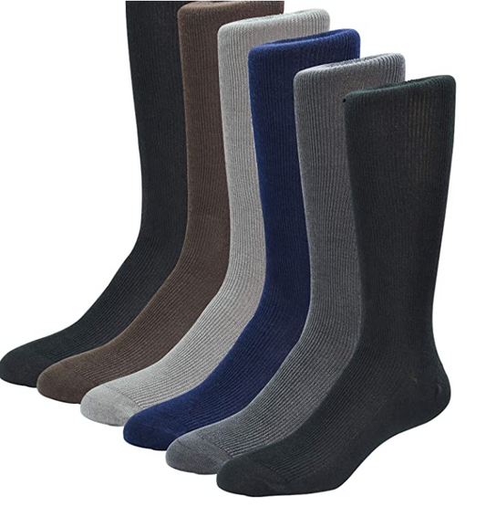 Calcetines para Hombre aptos para diabéticos textura Cashmere- Suaves, delgados y cómodos