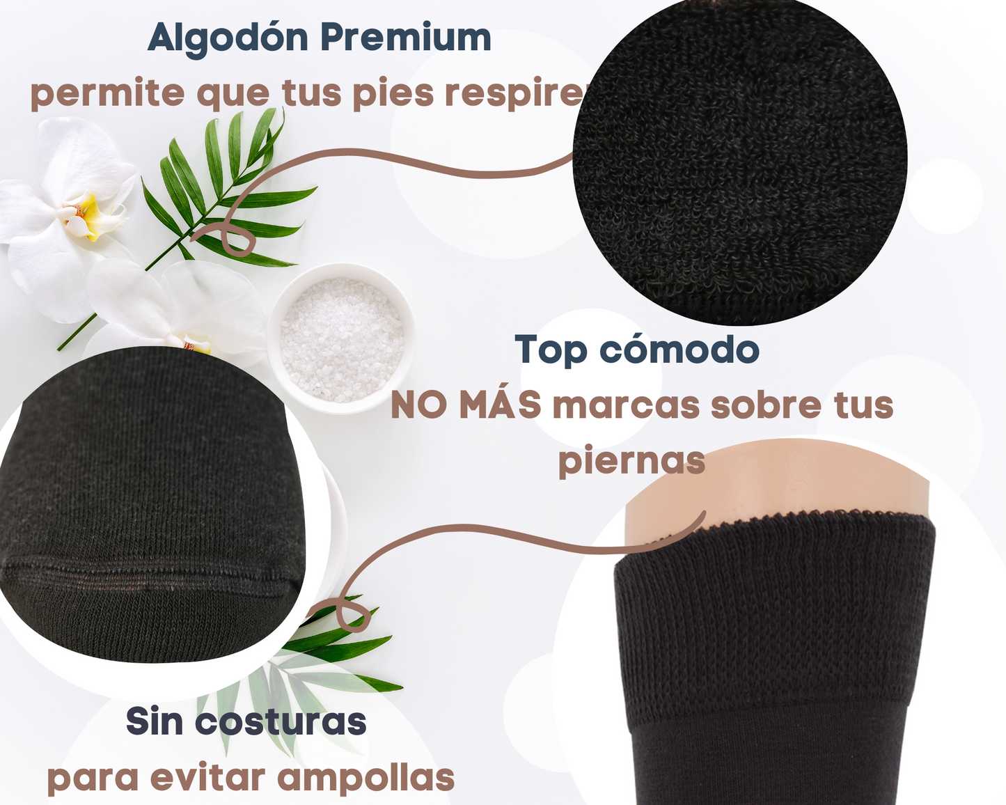 Calcetines para Hombre aptos para diabéticos. Calidad Premium, Suaves y Cómodos